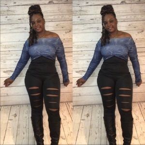 Ripped One piece Sexy Jumpsuit